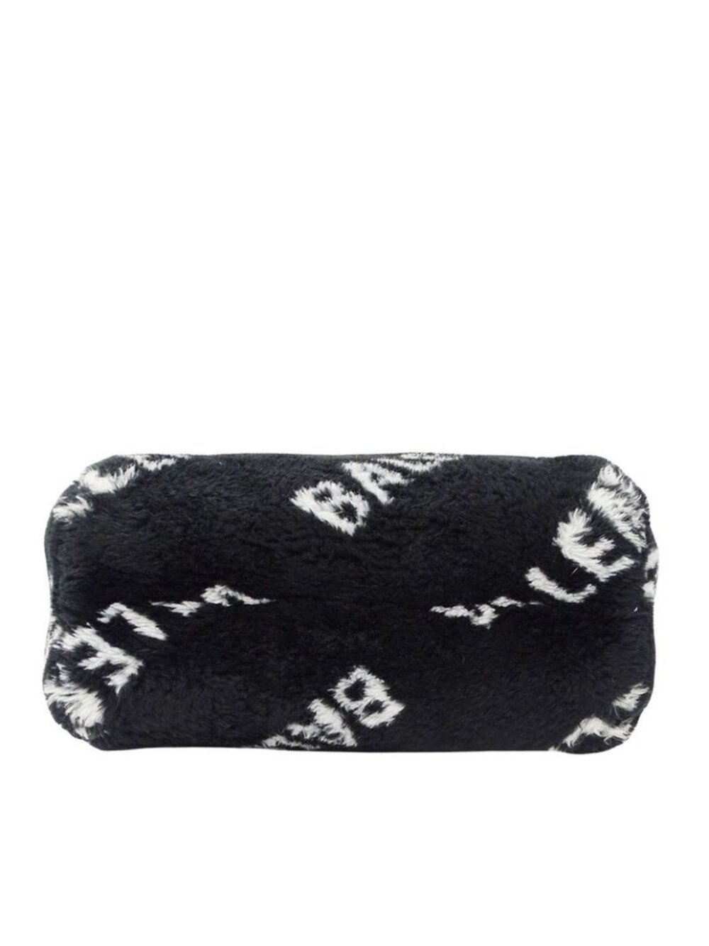 Balenciaga Shoulder Bag Everyday 2-Way Faux Fur Black Logo - Picture 3 of 13